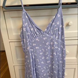 PacSun Light Blue Sundress with White Flowers